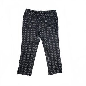 Chaps Women's Black Polka Dot Casual Pants size‎ 14